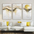 Abstract Golden Sun Canvas Painting