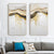Abstract Golden Sun Canvas Painting