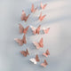 3D Hollow Butterfly Gold Wall Sticker