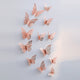 3D Hollow Butterfly Gold Wall Sticker