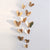 3D Hollow Butterfly Gold Wall Sticker