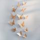 3D Hollow Butterfly Gold Wall Sticker