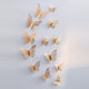 3D Hollow Butterfly Gold Wall Sticker