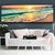 Gold Beach Sunset Landscape Canvas Painting