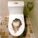 Vivid 3d Hole Animal Toilet Stickers