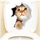 Vivid 3d Hole Animal Toilet Stickers