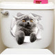 Vivid 3d Hole Animal Toilet Stickers