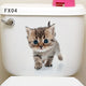 Vivid 3d Hole Animal Toilet Stickers
