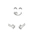 4 Styles Smile Face Wall Sticker