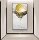 Abstract Golden Sun Canvas Painting
