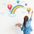 Cartoon Rainbow Air Balloon Wall Sticker