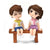 2pcs/Set Moon Couple PVC Figurines