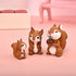 3pc Squirrel Family Figurine