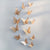 3D Hollow Butterfly Gold Wall Sticker