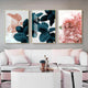 Pink Green Flower Leaf Wall Art