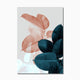 Pink Green Flower Leaf Wall Art