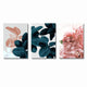 Pink Green Flower Leaf Wall Art