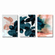Pink Green Flower Leaf Wall Art