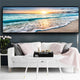 Gold Beach Sunset Landscape Canvas Painting