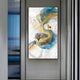 Abstract Golden Deer Painting Art