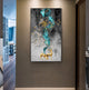 Abstract Golden Deer Painting Art