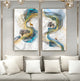 Abstract Golden Deer Painting Art