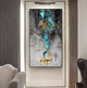 Abstract Golden Deer Painting Art