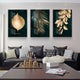 Nordic Decoration Golden Leaf Canvas Painting