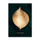 Nordic Decoration Golden Leaf Canvas Painting