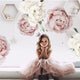 Watercolor Peony Flowers Wall Stickers