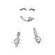 4 Styles Smile Face Wall Sticker