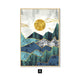 Nordic Abstract Geometric Mountain Landscape