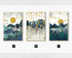Nordic Abstract Geometric Mountain Landscape