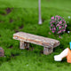 1 Pc Long Wood Bench Miniature