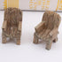 2pcs Mini Simulated Wooden Chair Miniature